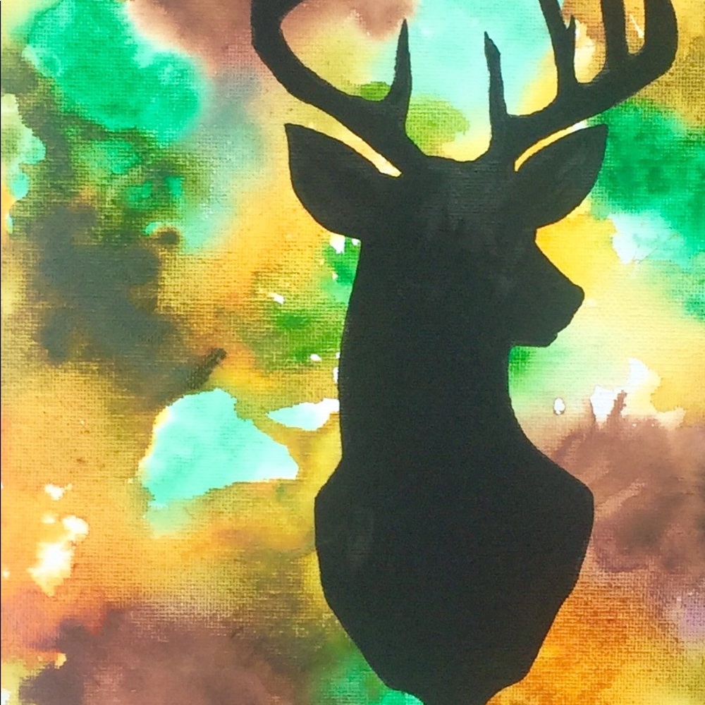 Hand drawn & painted Camo Deer - Picture 2 of 3